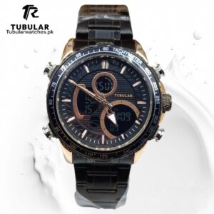 Tubular Digital and analog (dual time) watches