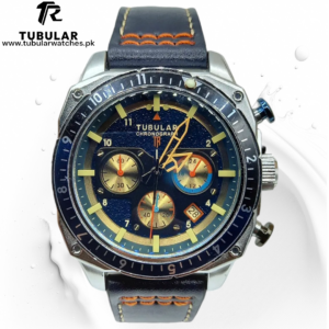 Tubular Square chronograph & date watch