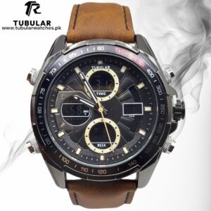 Tubular Digital and analog (dual time) watches