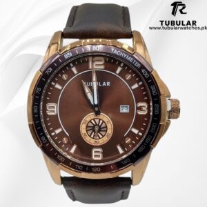 Tubular date and downsecond watch