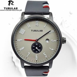 Tubular date and downsecond watch