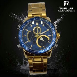 Tubular Digital and analog (dual time) watches