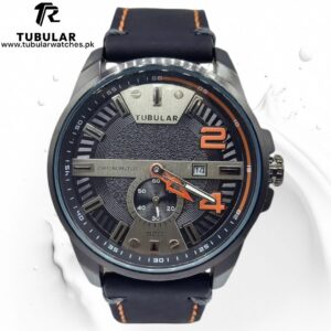 Tubular date and downsecond watch