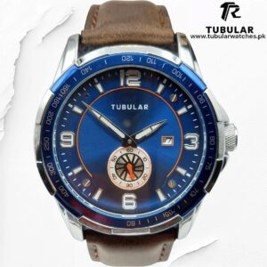 Tubular date and downsecond watch