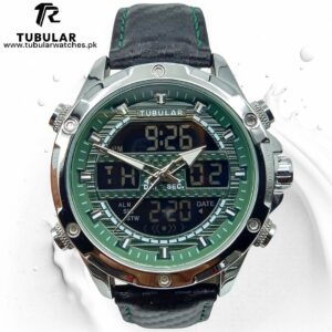 Tubular Digital and analog (dual time) watches