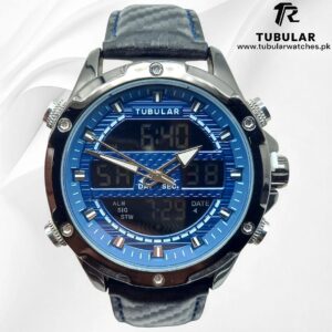 Tubular Digital and analog (dual time) watches