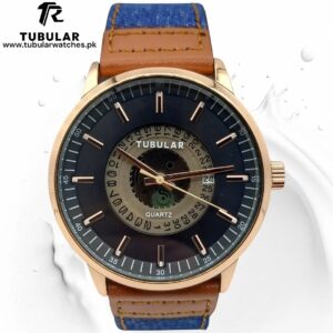 Tubular analog (leather Jeans edition) watch