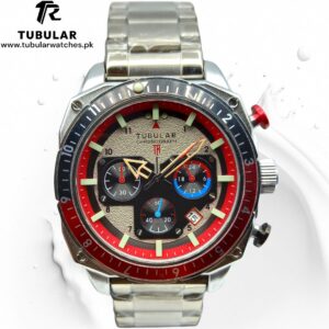 Tubular Square chronograph & date watch