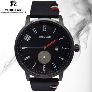 Tubular date and downsecond watch
