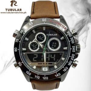 Tubular Digital and analog (dual time) watches