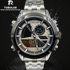 Tubular Digital and analog (dual time) watches