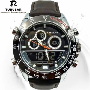 Tubular Digital and analog (dual time) watches