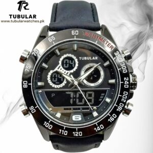 Tubular Digital and analog (dual time) watches