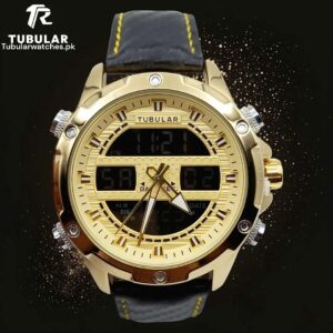 Tubular Digital and analog (dual time) watches