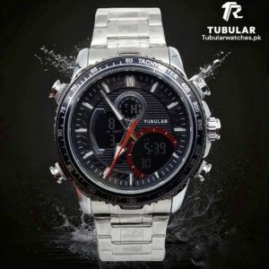 Tubular Digital and analog (dual time) watches
