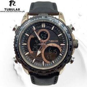 Tubular Digital and analog (dual time) watches