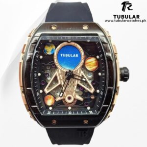 Tubular analog watch (moon face)