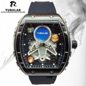 Tubular analog watch (moon face)