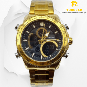 Tubular Digital and analog (dual time) watches