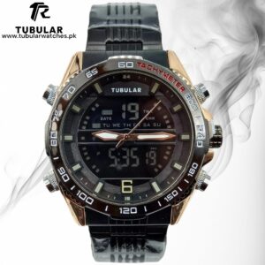 Tubular Digital and analog (dual time) watches