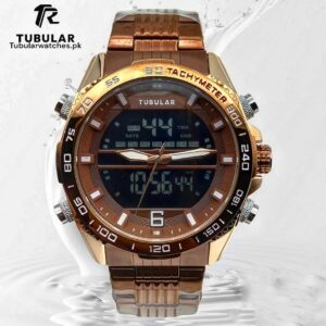 Tubular Digital and analog (dual time) watches