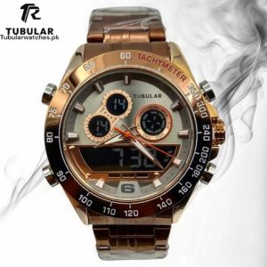 Tubular Digital and analog (dual time) watches