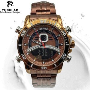 Tubular Digital and analog (dual time) watche5