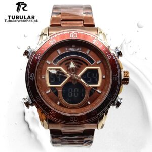 Tubular Digital and analog (dual time) watches