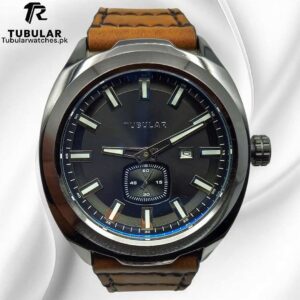 Tubular date and downsecond watch