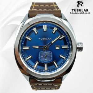 Tubular date and downsecond watch