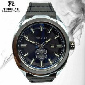 Tubular date and downsecond watch
