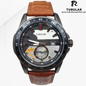 Tubular date and downsecond watch