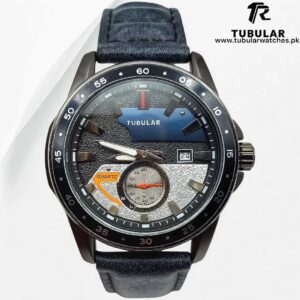 Tubular date and downsecond watch