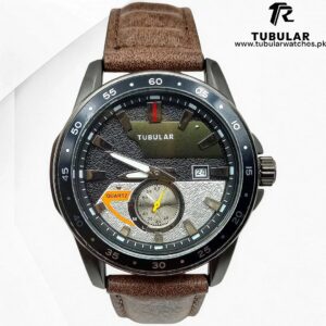 Tubular date and downsecond watch