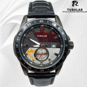 Tubular date and downsecond watch