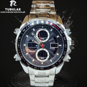Tubular Digital and analog (dual time) watches