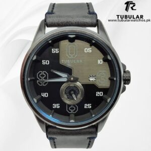 Tubular date and downsecond watch