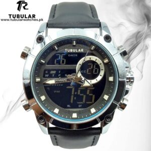 Tubular Digital and analog (dual time) watches