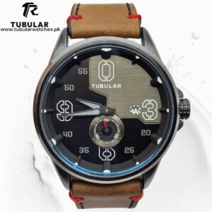 Tubular date and downsecond watch
