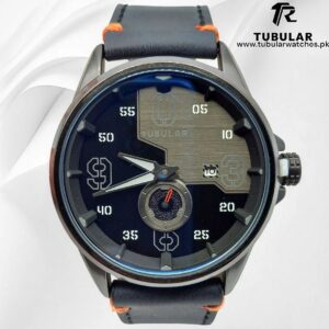 Tubular date and downsecond watch