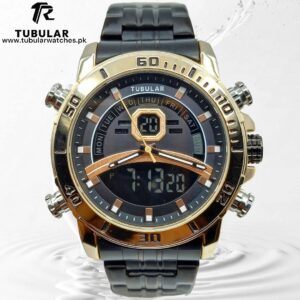 Tubular Digital and analog (dual time) watches