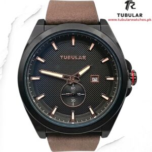 Tubular date and downsecond watch