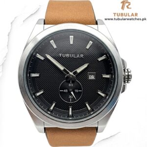 Tubular date and downsecond watch