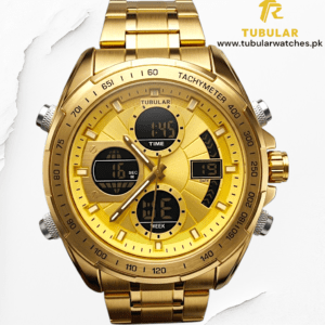 Tubular Digital and analog watch
