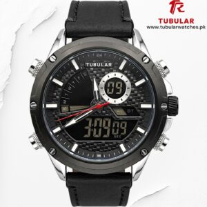 Tubular digital and analog (dual time) watches