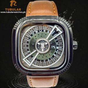 Tubular Texture Square Dial watch