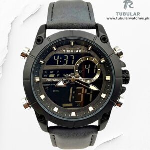 Tubular Digital and analog (dual time) watches
