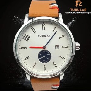 Tubular date and downsecond watch