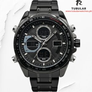 Tubular Digital and analog watch