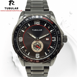 Tubular date and downsecond watch